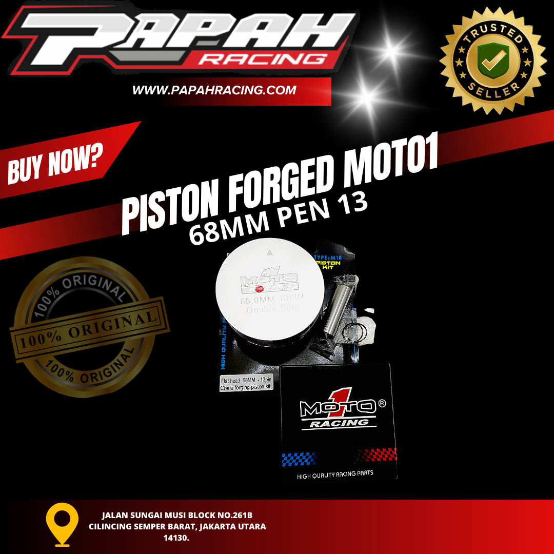 PISTON FORGED MOTO1 68MM PEN 13
